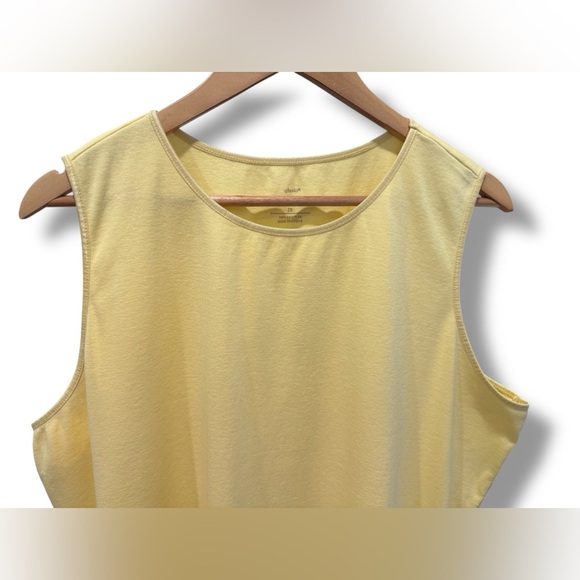 CJ Banks Yellow Muscle Tank 100% Cotton 2X - Picture 5 of 6